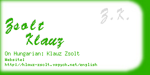 zsolt klauz business card